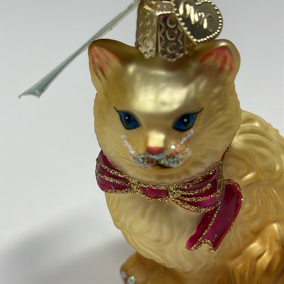 OLD WORLD CHRISTMAS: Himalayan Kitty Cat Glass Ornament - Picture 6 of 8